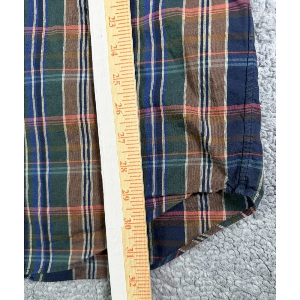 Polo Ralph Lauren Shirt Mens 2XB Big Madras Plaid Long Sleeve Button Down Pony